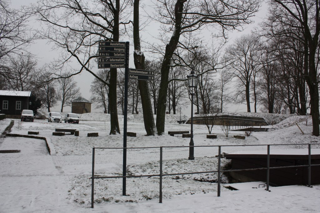 Schnee Festung Königstein