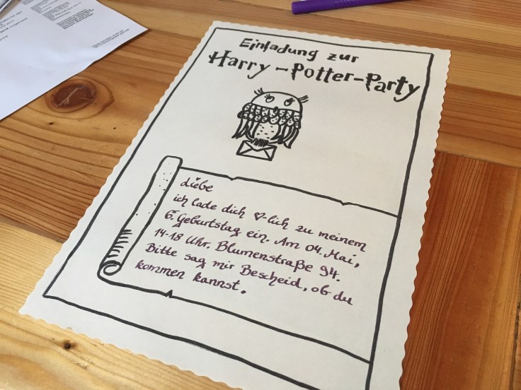 Harry Potter Einladung