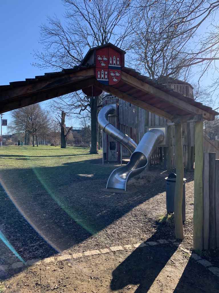 Rutsche an der Zwickauer Mulde