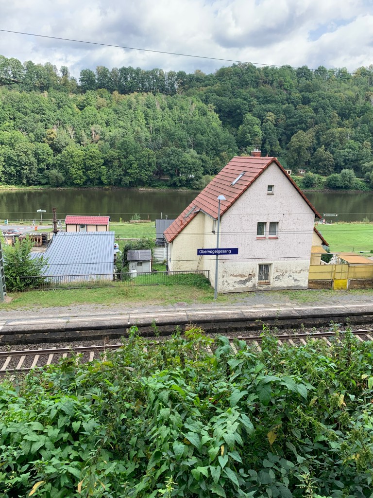 Blick auf Bahngleise von einem erhöhten Ort
