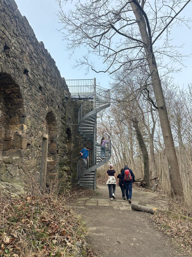 Wendeltreppe auf eine Rouine