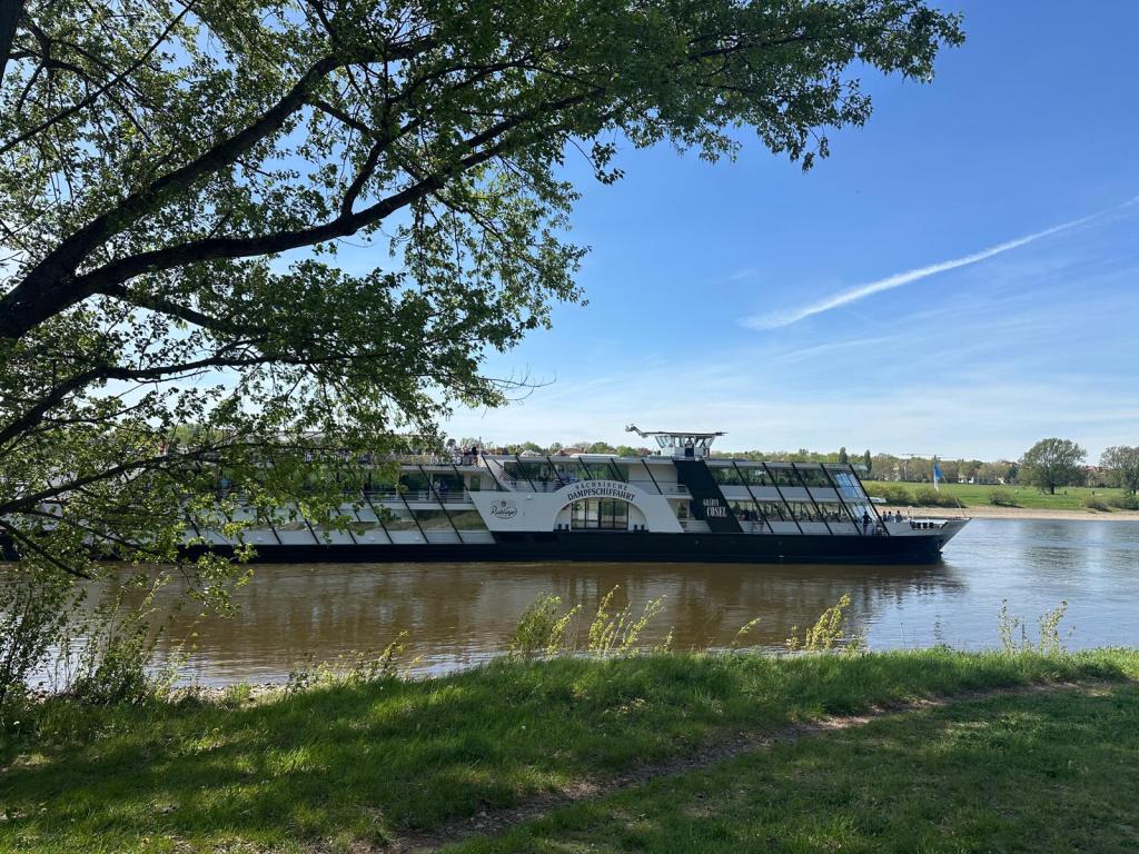 Schiff auf der Elbe